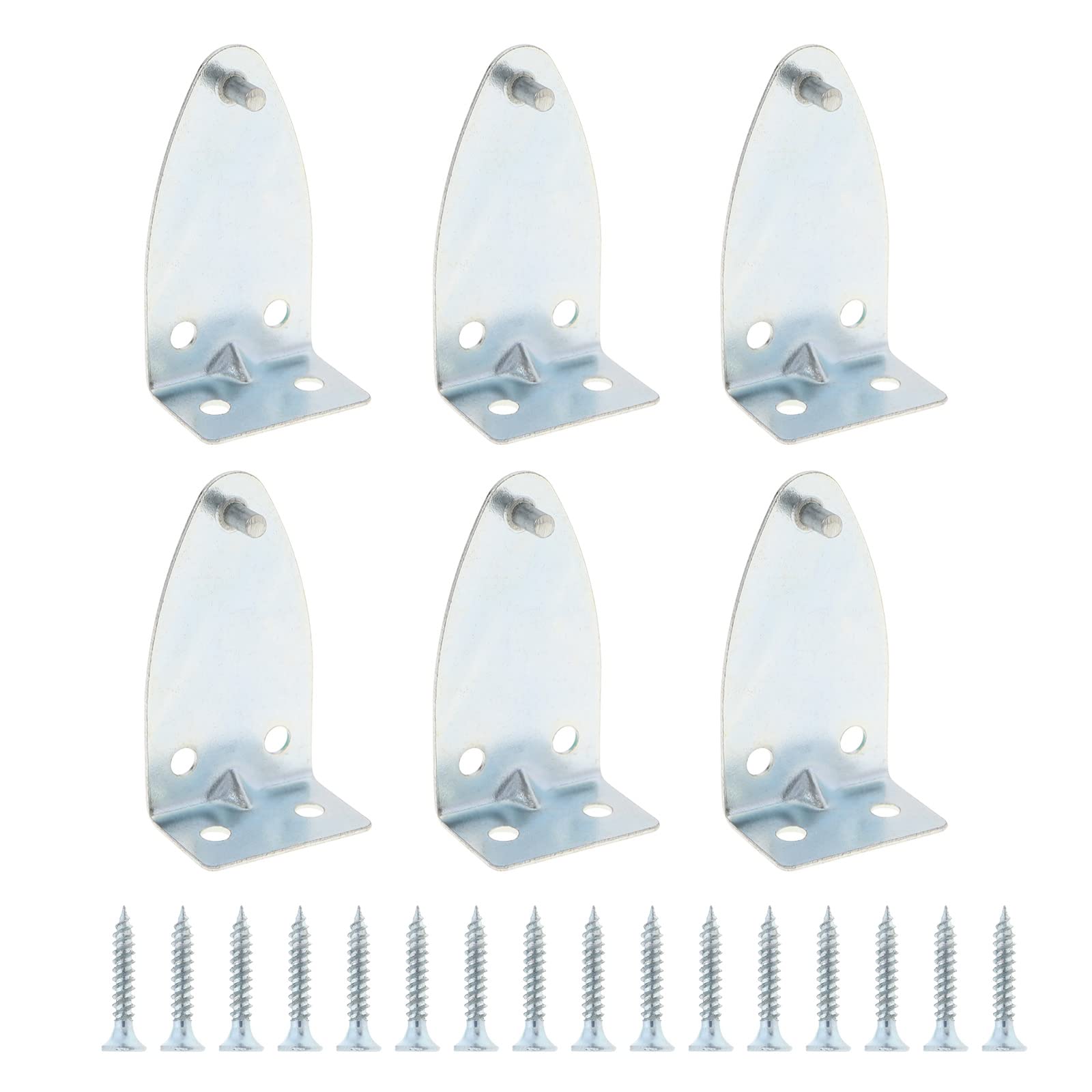 VGOL 8pcs Hold Down Brackets Metal Blinds Bracket with 16pcs Screws Blind Bottom Rail Holder Clip Replacements for Horizontal Blinds and Windows Shades