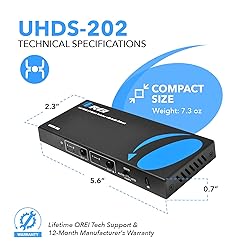 OREI 4K HDMI Matrix Switch 2 X 2, Switcher 18G