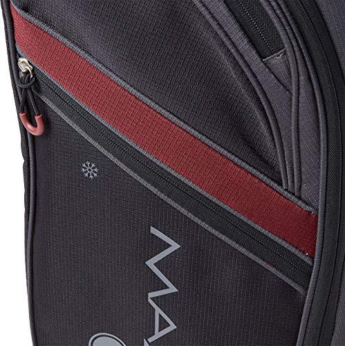 Maxfli 2019 Honors Plus Golf Cart Bag Lightweight 14-Way Top 3 Dividers w/Insulated Pocket (Gray/Burgundy)