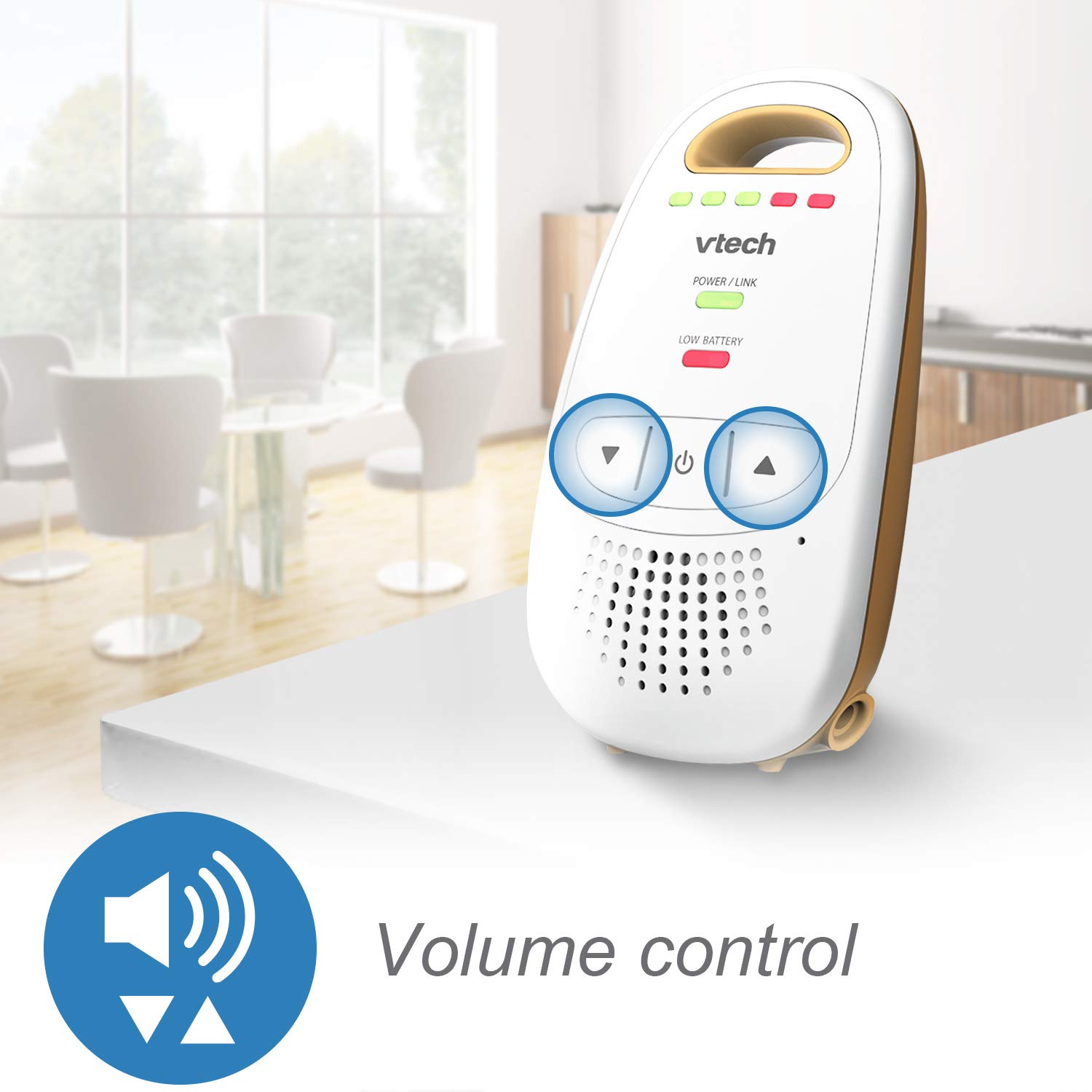 VTech DM111 Audio Baby Monitor with up to 1, 000 ft of Range, 5-Level Sound Indicator, Digitized Transmission & Belt Clip : Baby