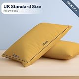 DN Pillow Cases 2 Pack Ochre 50x75cm Envelope Closure 100% Microfibre view 2