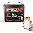 12V 100Ah LiFePO4 Lithium Battery Bluetooth, BCI Group 24, 15000+ Deep Cycle Battery, Built-in 100A BMS with Low-Temp Protection, Ideal for RV, Marine, Trolling Motors, Off Grid etc.