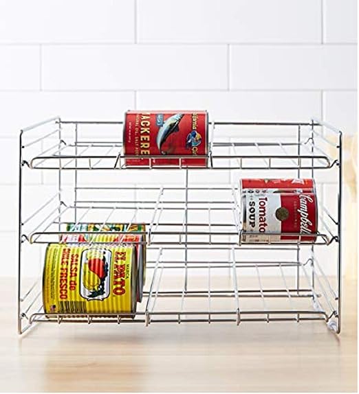 Amazon Com Organize It All 1866w 1 Can Rack Chrome Home Kitchen