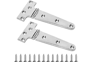 METRAXION Boat Strap T Hinge 316 Stainless Steel Marine Grade, 4" L×2" W / 6" L×3" W / 8" L×4" W, Boat Door Flush Triangle Hi