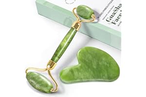 ROSELYNBOUTIQUE Gua Sha Facial Tools & Jade Face Roller for Lift Wrinkless Natural Skincare Tool Jade Roller Guasha Tool for Face (Green)
