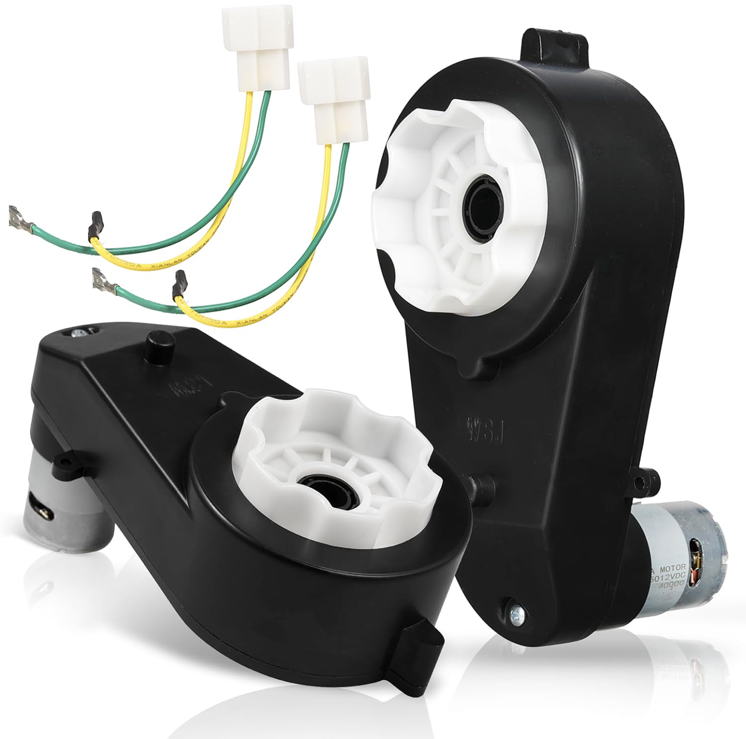 Photo 1 of 12V Ride On Upgrade Motor Gearbox 2Pcs12V RS550 40000RPM Powered Wheels Electric Motor High Speed Engine Jeep Kid Trax Upgrade Replacement Parts