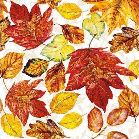 Ambient Paper Napkins - NAPKINS LUNCH / Party/ approx. 33x33cm Autumn - Autumn - Leaves - Ideal as a Gift and Table Decoration