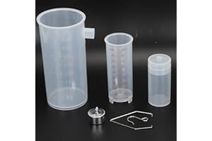 TISSTING Plastic Graduated Cylinder,Physics Experiment Measuring Test Tube Set with Overflow Cup,Weight and 2 Hook,Suitable for Physics Teaching(Buoyancy Principle Experimental Equipment)