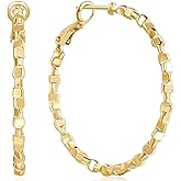 KATIE OTTE Gold Hoop Earrings 14K Jewelry for Womens Earrings Modish Hoops Earring Gold Earring Hoops Thick Chunky 40mm