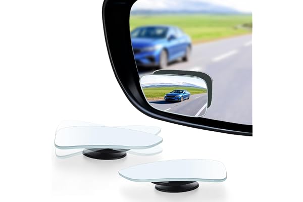 LivTee Blind Spot Car Mirror, HD Glass Frameless Convex Side Mirror Blindspot, Wide Angle Rear View Mirrors for SUVs, Trucks and RVs - Car Accessories
