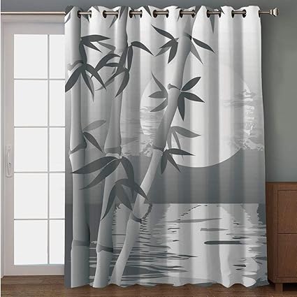 Amazon Com Blackout Patio Door Curtain Bamboo Stem Of The Bamboo