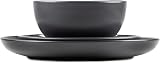 Dawsons Living Dinnerware Set Ceramic Amalfi 16 Piece Charcoal view 4