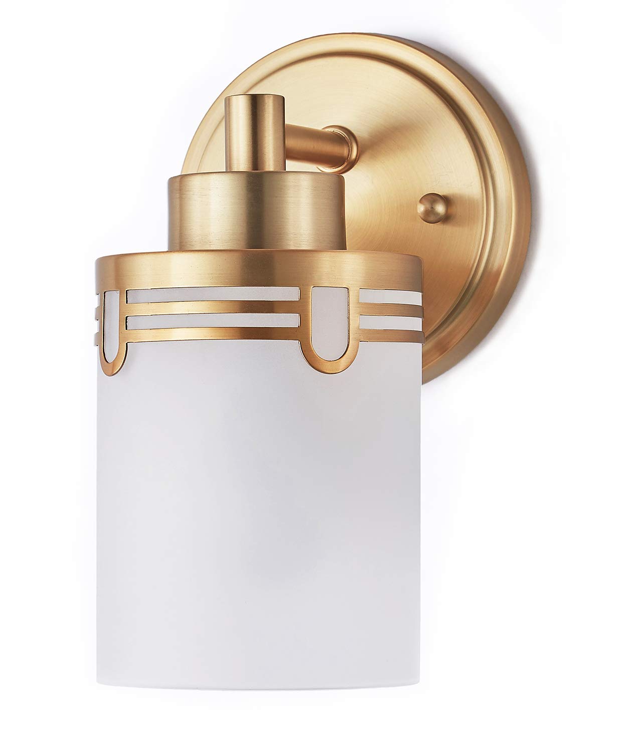 Doraimi 1 Light Frosted Glass Shade Plug in Wall Sconce ...