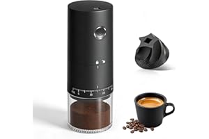 LAMIDO Portable Electric Burr Coffee Grinder - Grind While Charging - 38 External Adjustable Grind Settings - 1.8X Faster Gri