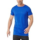 Idtswch Men's Tall T-Shirt Rash Guard UPF 50+ T-Shirt Quick Dry Swim Water Top Tee Short Sleeve Athletic Shirts