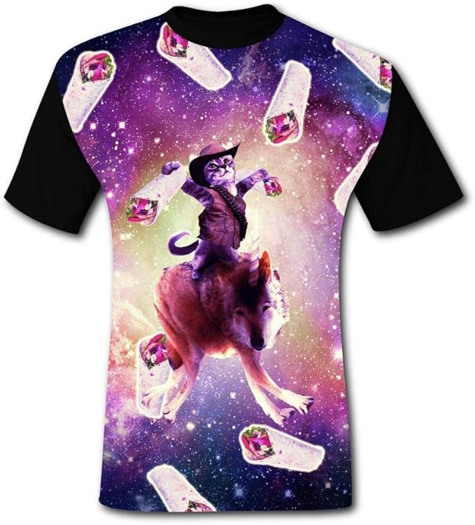 dsfsffety Individual Space Cat Tshirt Printed Outdoor Tee Shirt