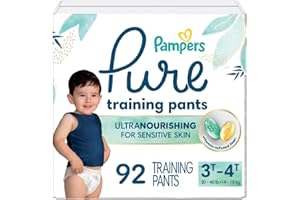 Pampers Pure Protection Training Underwear, Unisex, Size 3T4T, 92 Count, Premium, Hypoallergenic, Soft, Absorbent