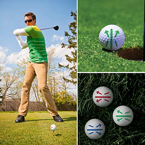 image for Eletorot Golf Ball Marker Drawing Line Tool 2pcs Marker Clips with 4pc
