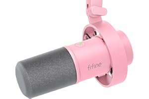 Fifine XLR/USB Podcast Microphone for PC Computer,Studio Dynamic Microphone for Vocal, Recording, Streaming Mic with Mute But