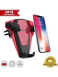 Cell Phone Holder for Car Adjust Air Vent Car Phone Mount Holder Universal Dashboard Car Mount Cradle for Phone X/ 8/7/ 6s/ Plus Samsung Galaxy S9/ S8/ S7/S6 Edge Note 8 All 4-6 inches Smartphone