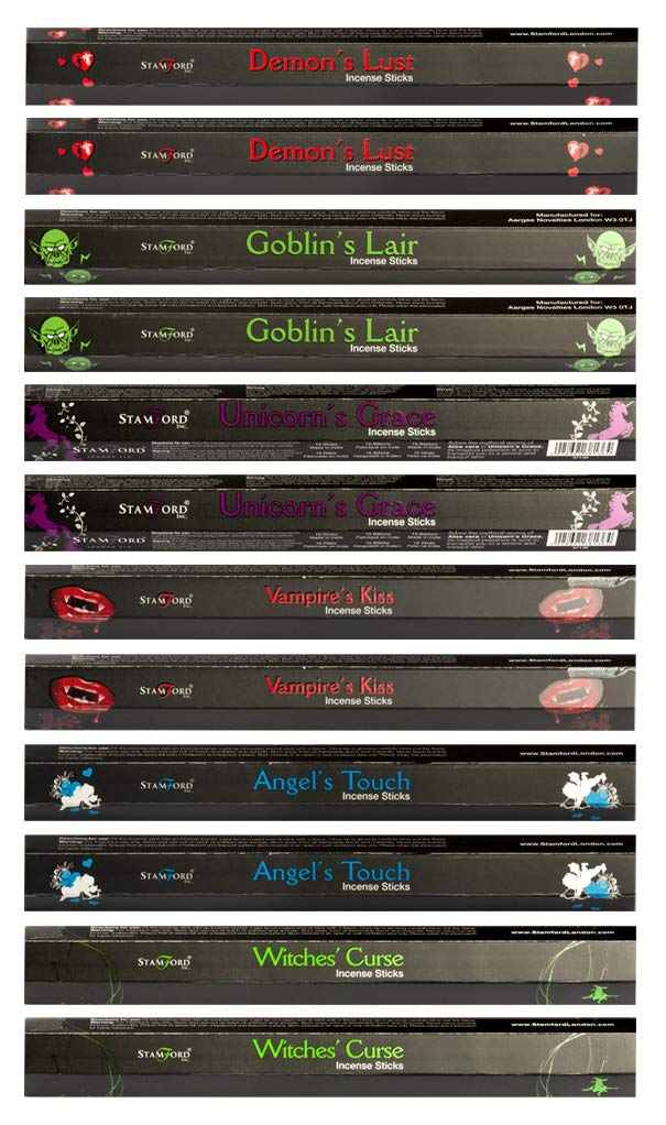 Stamford 37341 Mythical Variety Set Incense Sticks - 12 Packs x 15 Sticks