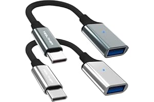 USB C to USB 3.0 Adapter [2 Pack], USB C Male to USB Female Cable OTG Adapters Compatible with MacBook IPad Pro/Air, iPhone 1