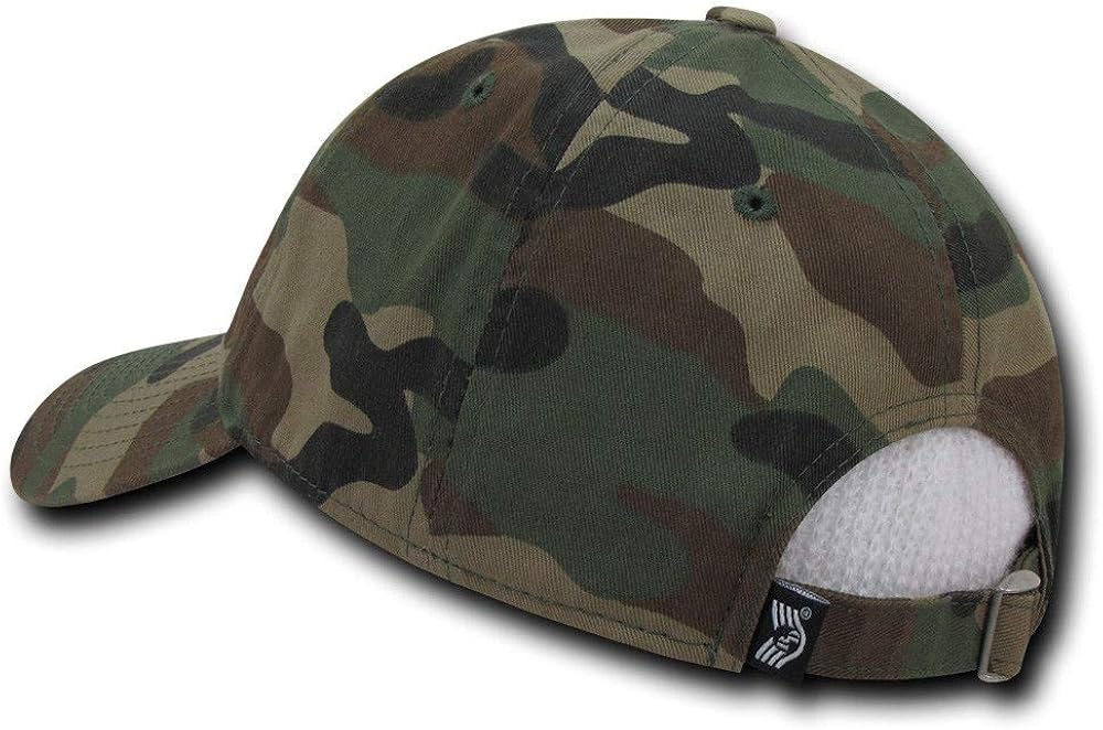 Rapid Dominance American Flag Embroidered Washed Cotton Baseball Cap - Black: Clothing