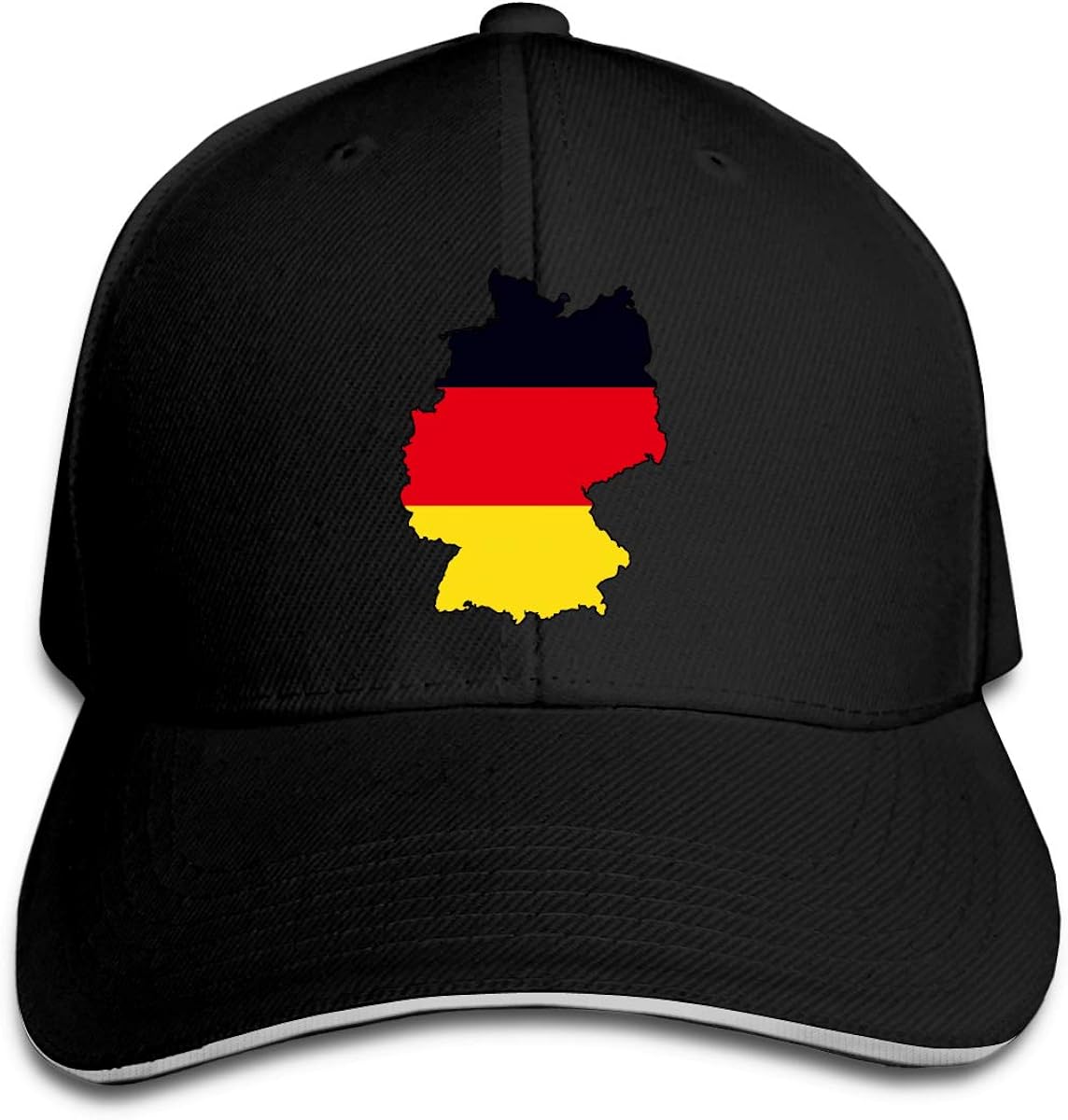 Unisex German Flag On Detailed Germany Map Baseball Cap Vintage Sun Hat