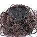 WeKen Hair Bun Medium Long Curly Synthetic Hairpiece Dark Brown