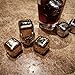 Food Grade Stainless Steel Whiskey Stones,Multi Color Ice Cubes,Bourbon Chilling Cubes, Cocktail Rocks Pack of 8 Whiskey Gift Set(4 Golden + 4 Silver Cubes) with Freezing Storage Tray and Tong