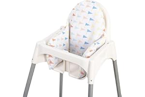 Dadouman Inflatable Supporting Cushion for IKEA Antilop High Chair, Baby High Chair Cushion, Polyester Fabric Cover with Inflatable Cushion Insert (Flags)