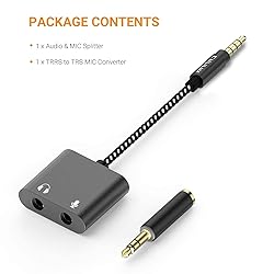 Cubilux 3.5mm Headphone Microphone Combiner, 3.5mm