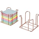 MyGift Set of 2 Modern Sticky Note Holders, Copper
