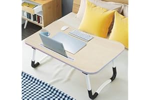 VASLON Foldable Laptop Table,Laptop Desk, Portable Laptop Bed Tray Table Notebook Stand Reading Holder with Foldable Legs for