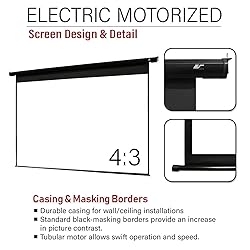 Akia Screens 104 inch Motorized Electric Remote