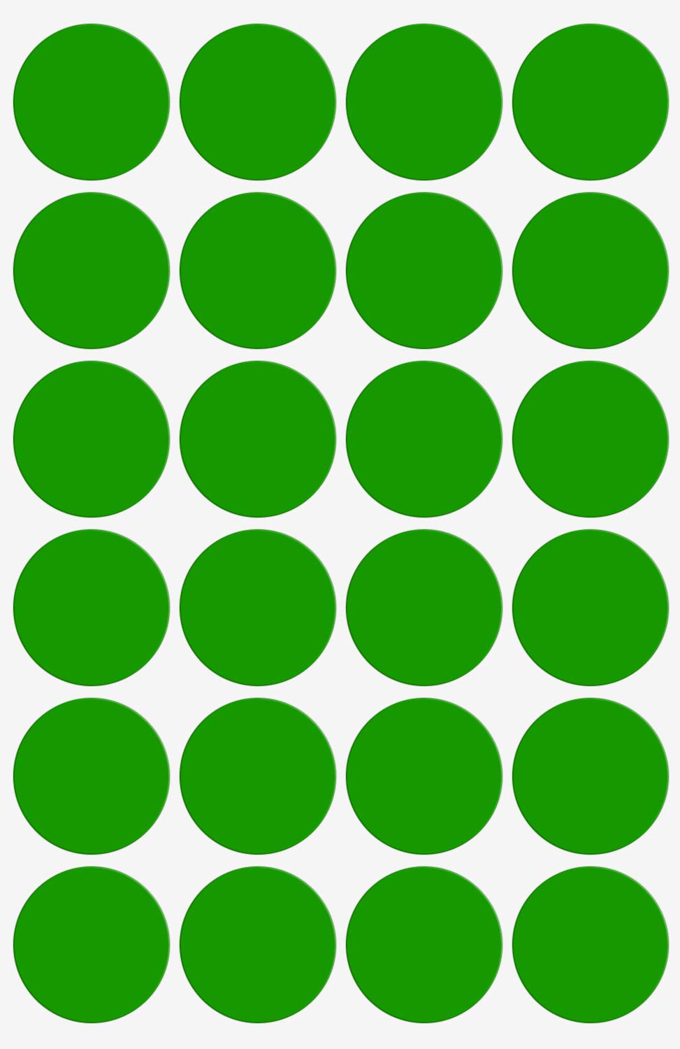 Royal Green Colour Coding Dots 2.5cm Green Round Labels 25mm 360 Pack