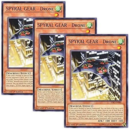 Amazon 3枚セット 遊戯王 英語版 Tdil En0 Spyral Gear Drone レア 1st Edition トレカ 通販