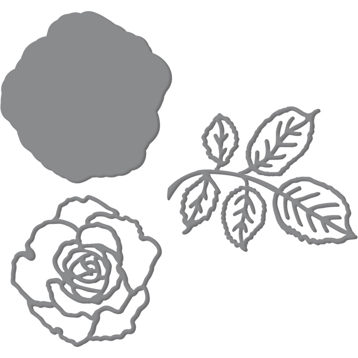 Ultimate Crafts "Rose Cutting" Impression Die, Metal, Black