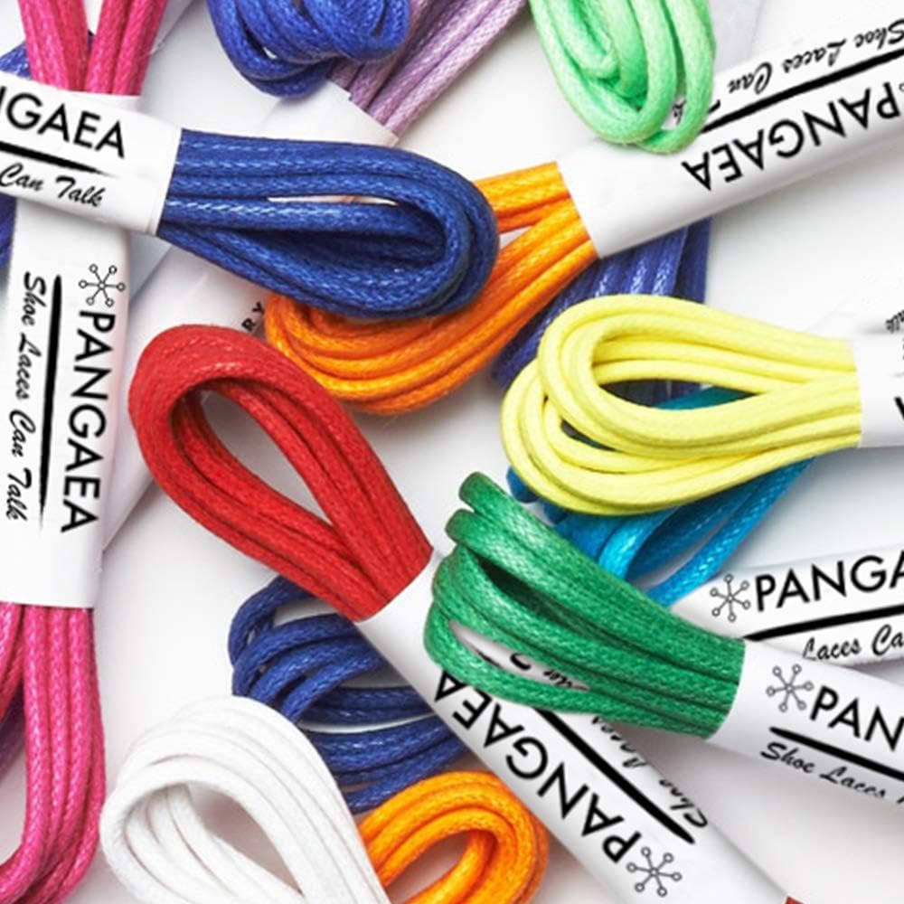 [2 Pairs] Pack Waxed Round Oxford Shoe Laces for Dress Shoes Chukka 3/32Inch Thin: Shoes