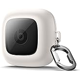 SURITCH for Powerbeats Pro Case Cover, Shockproof Magnetic Cases for Beats Powerbeats Pro Wireless Earbuds, Protective Cover with Magnetic Lid Lock & Carabiner, Full-Body Drop Protection, White