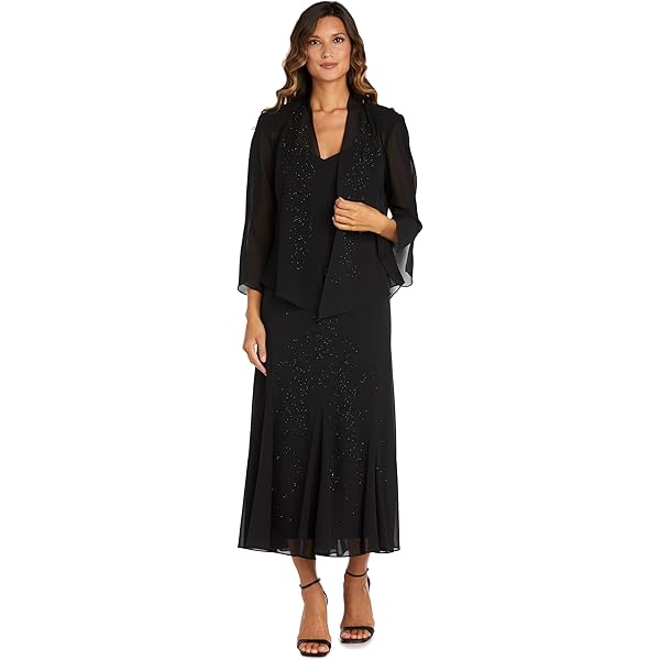 R&M Richards Women's Beauty Radiance Ensemble Dress - Beaded Jacket Dress Set For Formal Events - View #10