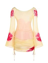 ZAFUL Womens Swimsuit Cover Up Dress Off Shoulder