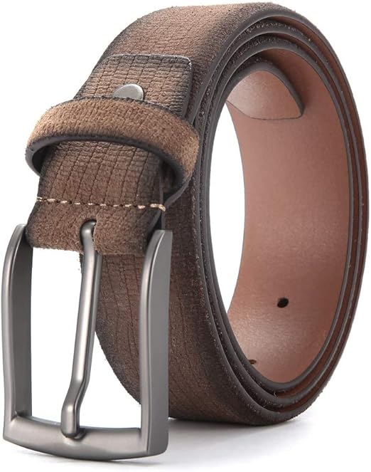 men's genuine suede belts