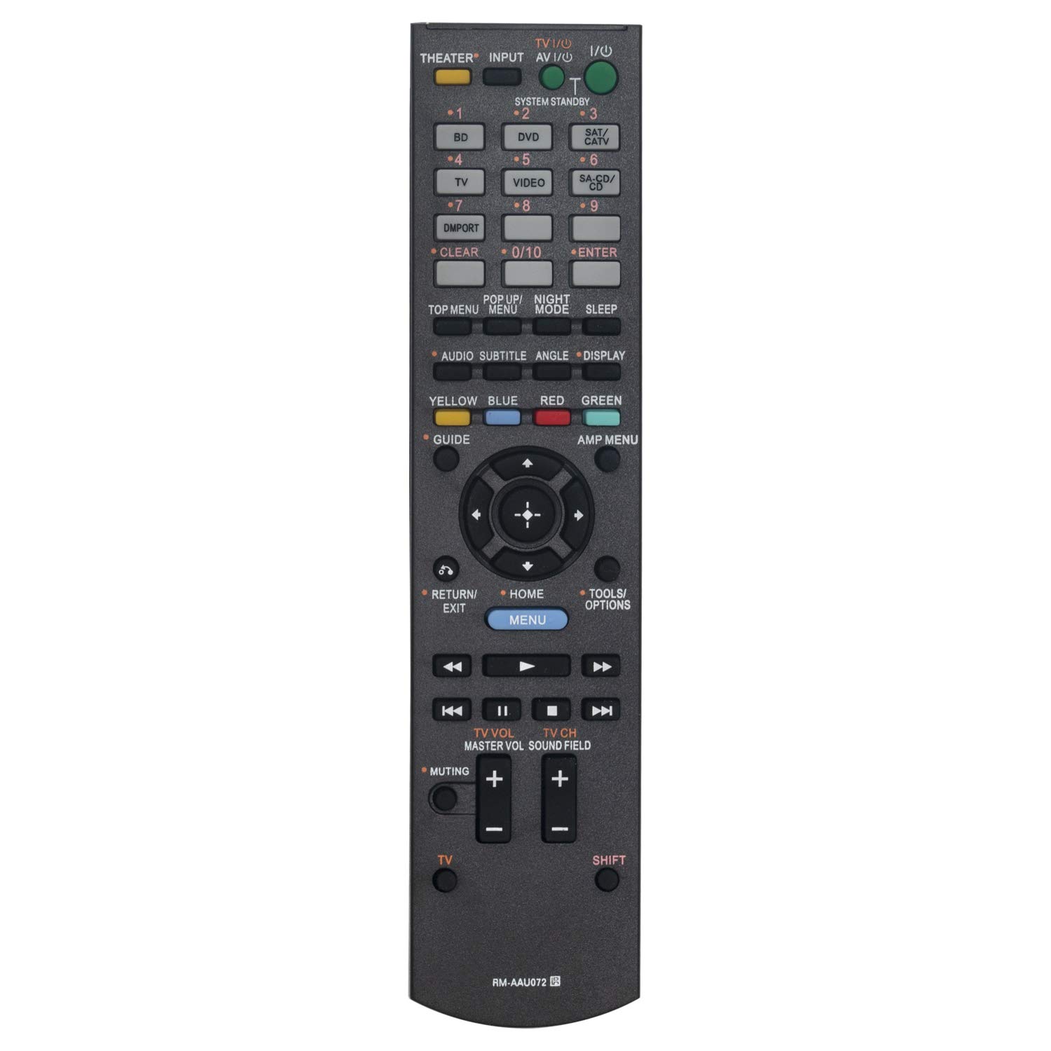 VINABTY RMAAU072 Replace Remote fit for Sony RM-AAU072 148761211 Audio Video Receiver RM AAU072 RM-AAU071 RM-AAU075 STR-DN610 STR-DH520 SA-WCT150 HT-SS370 HT-CT150 HT-CT150HP HTCT350 Remote controller