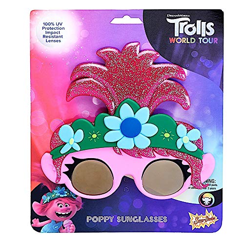 Sun-Staches-Licensed-Trolls-World-Tour-Poppy-Shades-Costume-Party-Favor-Sunglasses-UV400-Pink