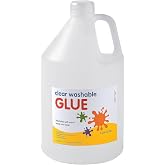 Fun Express Clear Glue Gallon for Crafts &amp; Slime Making | Premium PVA School Glue Bulk Supply, Washable Liquid Craft for Kids Art Projects, Classroom Activities, DIY Slime Supplies