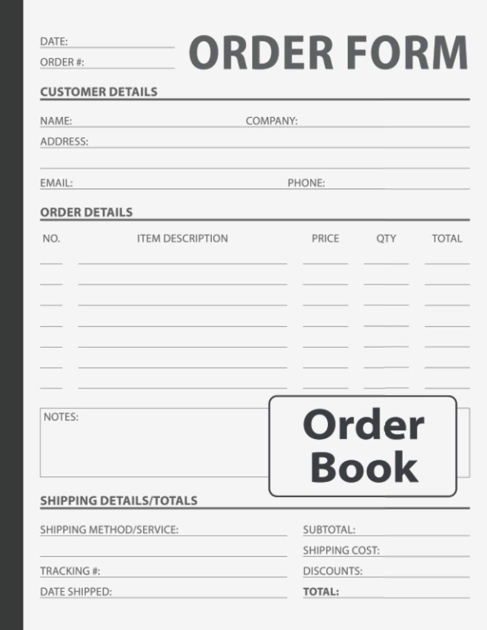 Order Book For Small Business Customer Order Tracker Frost Daisy Amazon Com Books