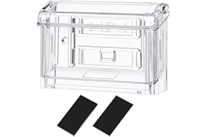 Wooswen Outdoor Business Card Holder Clear Wall Mount Acrylic Business Card Box for Trucks Wall Outdoor