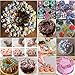Zaxedo SYNCHKG121507 Russian Piping Tips Russian Nozzles for Cake Cupcake Icing Decorating Piping Tips 27-Pcs Russian Tips Set Cake Frosting Tips Kit (12 Russian Piping Tips Leaf Tip 2 Couplers Pastry Bags) Storage Box