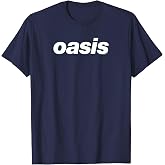 Oasis White Logo On Navy T-Shirt